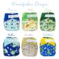 Preview: Blümchen All-in-One Bamboo OneSize Hook and Loop (3,5-15kg) watercolor Edition