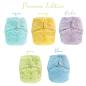 Preview: Blümchen All-in-One Bamboo OneSize Snap (3,5-15kg) pastels (Made in Turkey)