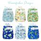 Preview: Blümchen OneSize Überhose PUL Kletter Wasserfarben Kollektion