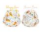 Preview: Blümchen diaper cover XL PUL Snaps Fantasy Edition