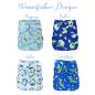 Preview: Blümchen OneSize Überhose PUL Druckis Wasserfarben Kollektion