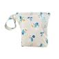 Preview: Blümchen wasserdichter Faltbodensack PUL Blauer Elefant Größe S - recycled PES