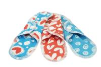 Blümchen wasserdichte Jersey-Slipeinlage/ Binde BIO 3er sortenrein Herz Design (2c)