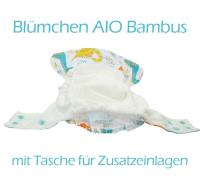 Blümchen All-in-One Bambus OneSize Kletter (3,5-15kg) Wasserfarben Edition