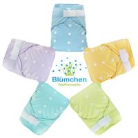 Blümchen Slimfit OneSize Überhose ohne Gehfalte unifarben