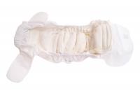 Blümchen Jugend/ Erwachsenen 2in1 Inkontinenzhose weiss - MEDIUM