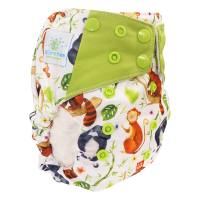Blümchen All-in-One Bambus OneSize Druckknopf (3,5-15kg) Wildlife Edition