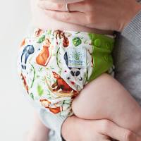 Blümchen All-in-One Bambus OneSize Druckknopf (3,5-15kg) Wildlife Edition