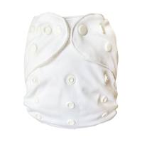 Blümchen Premium Pocket diaper shell Snap WHITE Organic Cotton (3-16kg) 5 pcs.