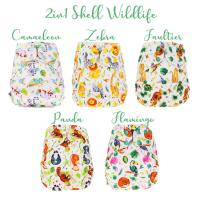 Blümchen 2in1 ECO shell OneSize Snap Wildlife (3-16kg)