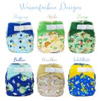 Blümchen All-in-One Bambus OneSize Kletter (3,5-15kg) Wasserfarben Edition