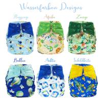 Blümchen All-in-One Bamboo OneSize Snap (3,5-15kg) watercolor Edition