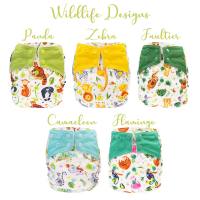 Blümchen All-in-One Bambus OneSize Druckknopf (3,5-15kg) Wildlife Edition