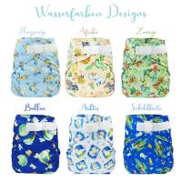 Blümchen diaper cover OneSize PUL Hook and Loop watercolor collection