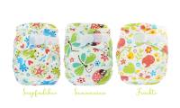 Blümchen OS slimfit "Kuschel" diaper printed 5 pcs. Organic Cotton Hook and loop (3-15kg)