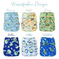 Blümchen OneSize Überhose PUL Druckis Wasserfarben Kollektion