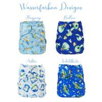 Blümchen OneSize Überhose PUL Druckis Wasserfarben Kollektion