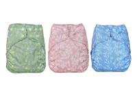 Blümchen diaper cover OneSize PUL Snap FLORAL (recycled Polyester)