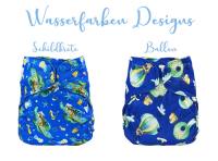 Blümchen diaper cover OneSize PUL Snaps watercolor collection