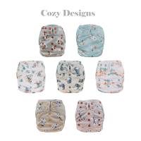 Blümchen All-in-One Bambus OneSize Drucki (3,5-15kg) Cozy Designs (ohne Saugkern)