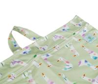 Preview: Blümchen hängender XL Wetbag Nasstasche mit Zip limited Edition - recycled Polyester