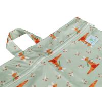 Preview: Blümchen hängender XL Wetbag Nasstasche mit Zip limited Edition - recycled Polyester