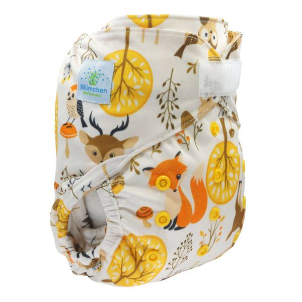 Blümchen diaper cover OneSize PUL Hook and Loop Woodland