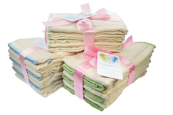 Blümchen Prefold 6 Stück BioBaumwolle Twill Größe L