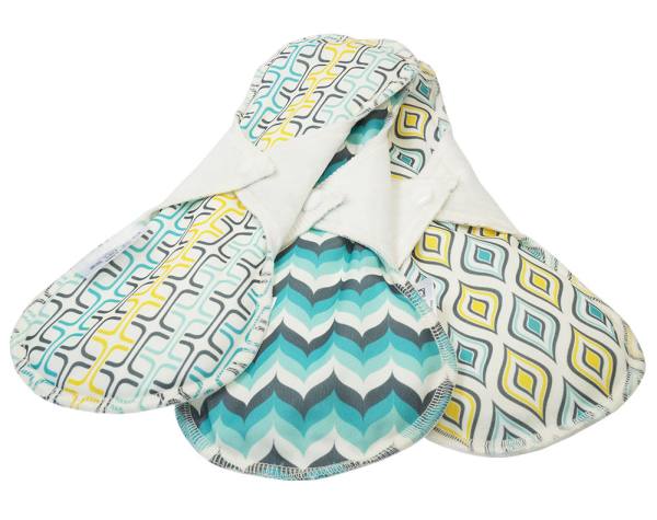 Blümchen waterproof butterfly pads Hemp/ Panty liners 3pcs. (Made in Turkey) - MEDIUM
