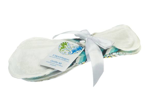 Blümchen waterproof butterfly pads Hemp/ Panty liners 3pcs. (Made in Turkey) - MEDIUM