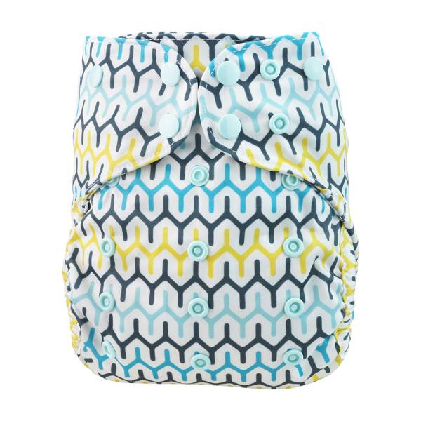 Blümchen diaper cover OneSize PUL Snaps Geometric Designs
