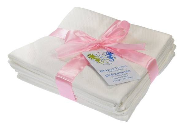 Blümchen Birdseye Wickeltücher Bio-Baumwolle 60x60cm (5er Pack)