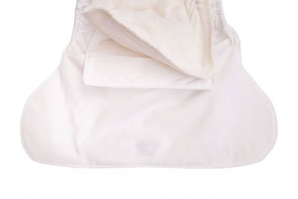 Blümchen Jugend/ Erwachsenen 2in1 Inkontinenzhose weiss - MEDIUM