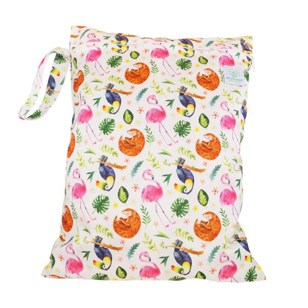 Blümchen Wetbag Nasstasche PUL mit Zip Wildlife Edition