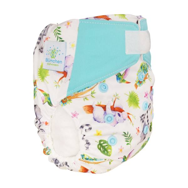 Blümchen All-in-One Bambus OneSize Kletter (3,5-15kg) Wildlife Edition