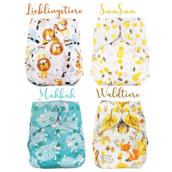 Blümchen diaper cover OneSize PUL Snap limited Edition