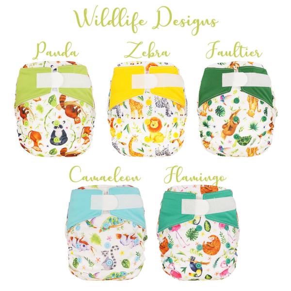 Blümchen All-in-One Bambus OneSize Kletter (3,5-15kg) Wildlife Edition