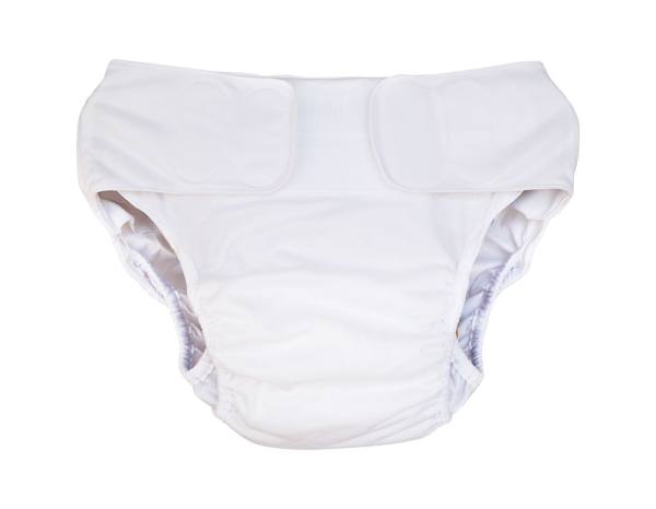 Blümchen Jugend/ Erwachsenen 2in1 Inkontinenzhose weiss - XSMALL