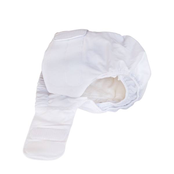 Blümchen Jugend/ Erwachsenen 2in1 Inkontinenzhose weiss - XSMALL