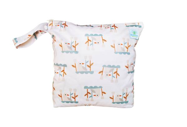 Blümchen wasserdichter Faltbodensack PUL LAKESIDE Größe M - recycled PES
