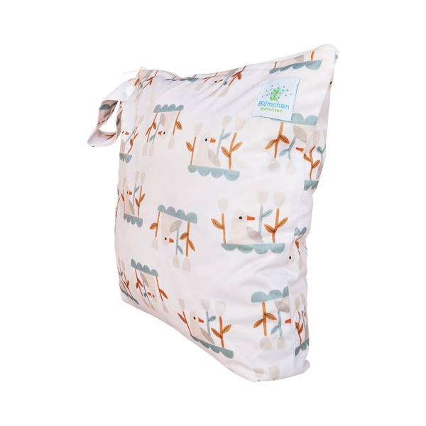 Blümchen wasserdichter Faltbodensack PUL LAKESIDE Größe M - recycled PES