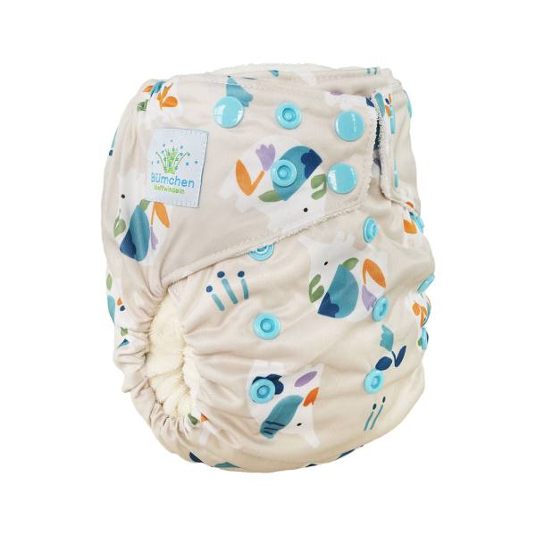 Blümchen All-in-One Bambus OneSize Drucki (3,5-15kg) limited Edition (ohne Saugkern)