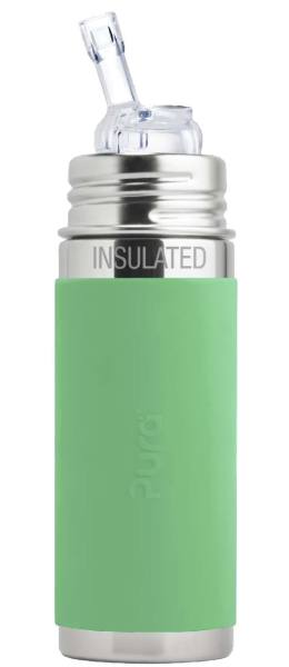 Purakikki Stainless steel insulated bottle 250ml with straw